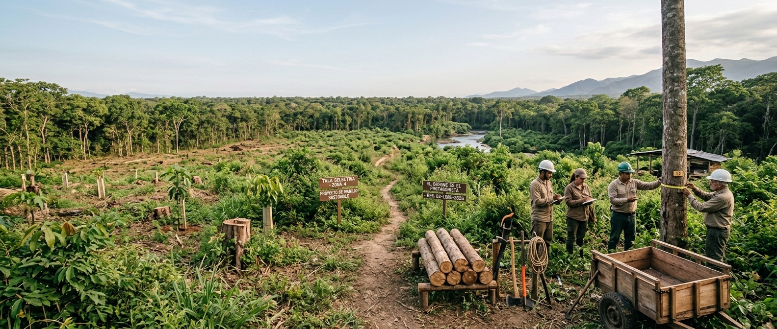 Astillas y troncos de palo santo de exportación